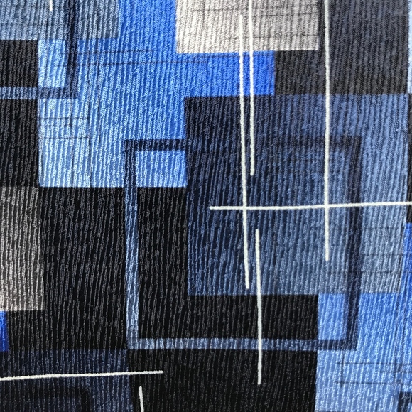 Arrow Other - Arrow Blue Black Geometric Silk Necktie A050709